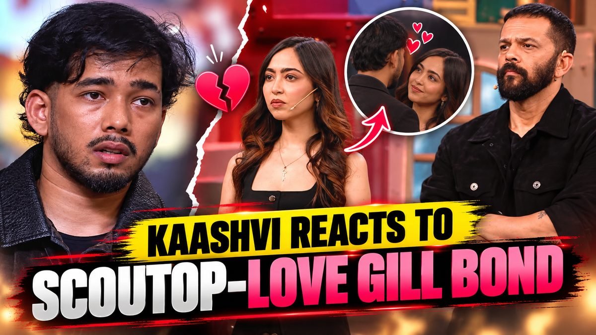 Kaashvi Hiranandani confronts ScoutOP on the Weekend Ka Vaar stage, with Love Gill and ScoutOP in the house