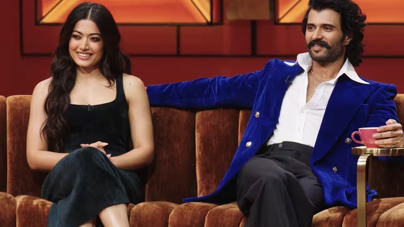 Vijay Deverakonda and Rashmika Mandanna on the Koffee With Karan couch